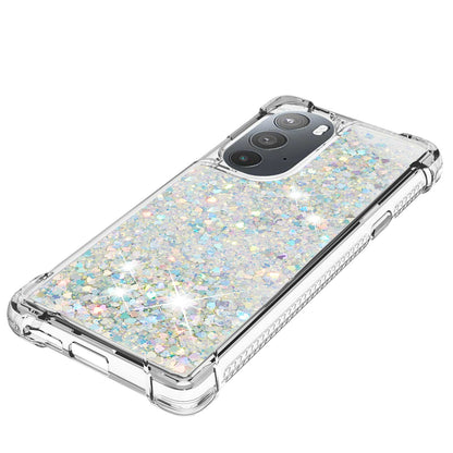 YB Quicksand Series-1 for Motorola Edge 30 Pro Liquid Phone Case Sparkle Flowing Floating Quicksand Soft TPU Clear Cover