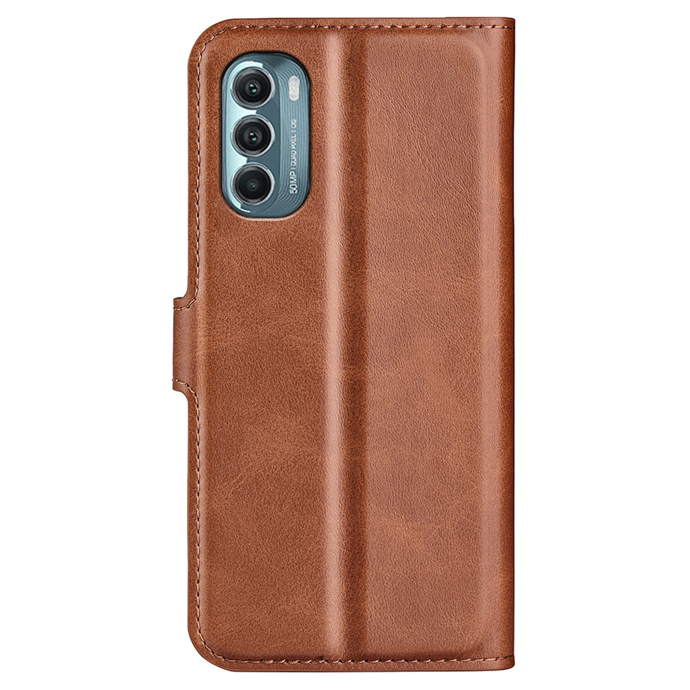 For Motorola Moto G Stylus 5G (2022) Non-slip Grip Textured PU Leather Cover Stand Function Magnetic Closure Flip Wallet Case