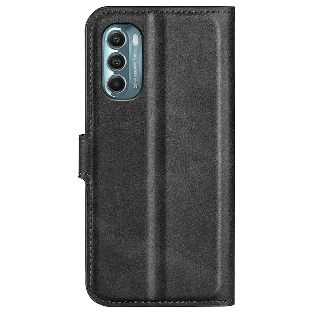 For Motorola Moto G Stylus 5G (2022) Non-slip Grip Textured PU Leather Cover Stand Function Magnetic Closure Flip Wallet Case