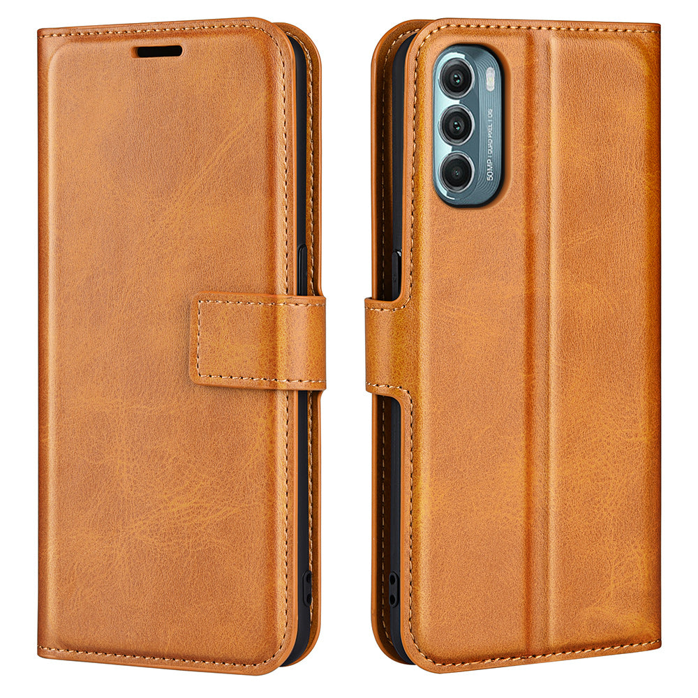 For Motorola Moto G Stylus 5G (2022) Non-slip Grip Textured PU Leather Cover Stand Function Magnetic Closure Flip Wallet Case