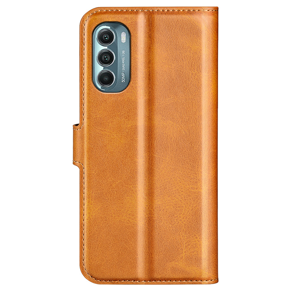 For Motorola Moto G Stylus 5G (2022) Non-slip Grip Textured PU Leather Cover Stand Function Magnetic Closure Flip Wallet Case