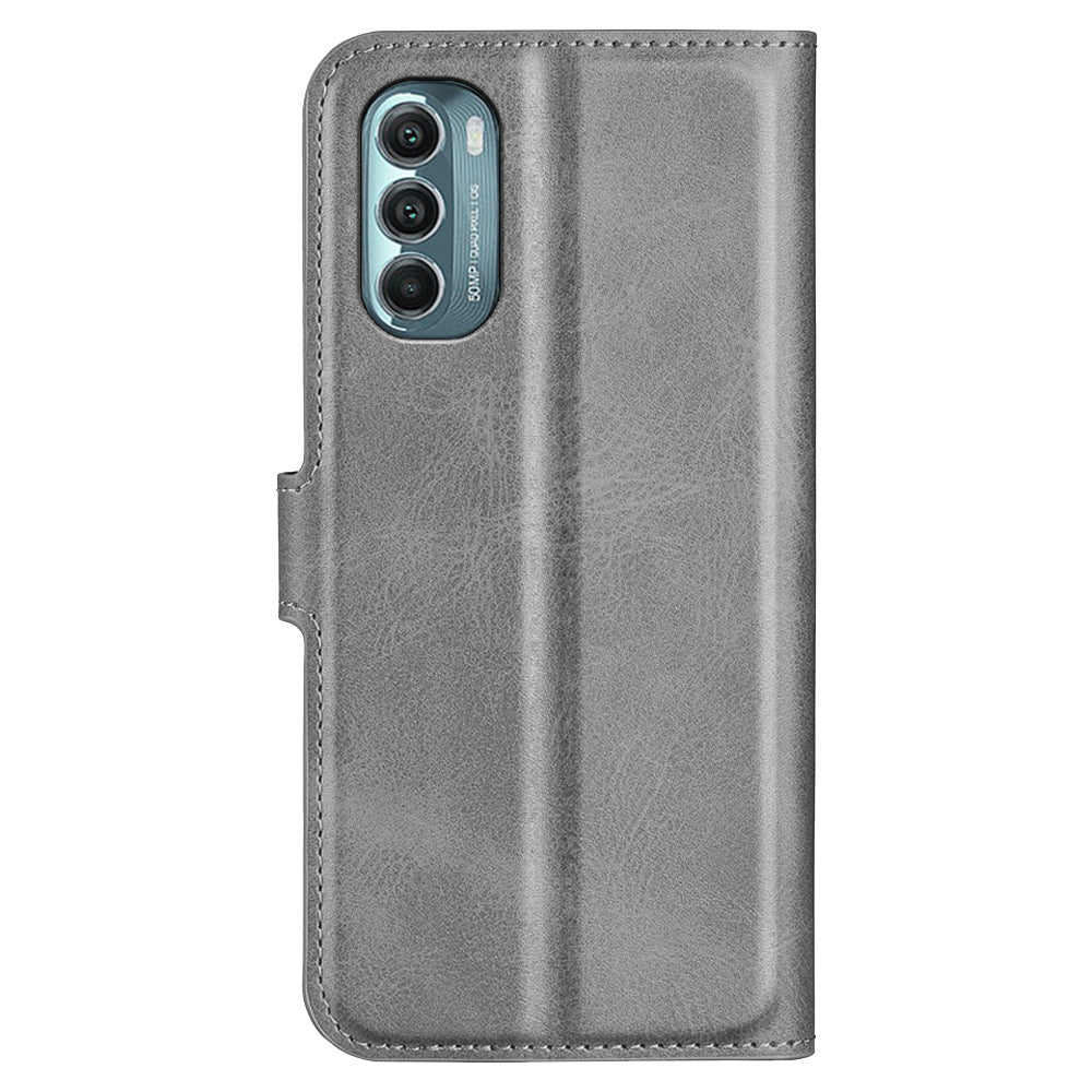For Motorola Moto G Stylus 5G (2022) Non-slip Grip Textured PU Leather Cover Stand Function Magnetic Closure Flip Wallet Case