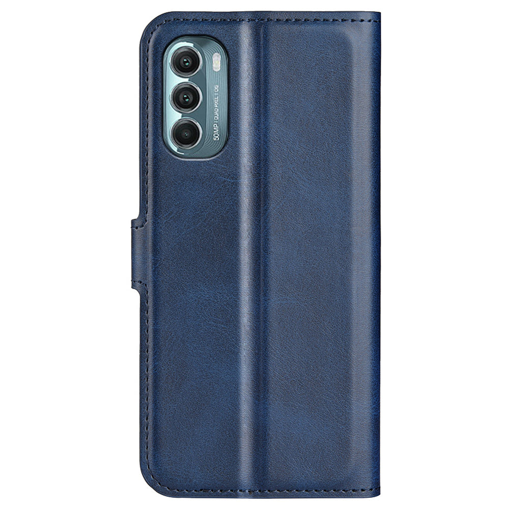 For Motorola Moto G Stylus 5G (2022) Non-slip Grip Textured PU Leather Cover Stand Function Magnetic Closure Flip Wallet Case