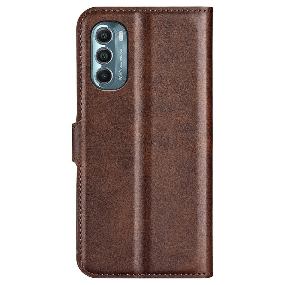 For Motorola Moto G Stylus 5G (2022) Non-slip Grip Textured PU Leather Cover Stand Function Magnetic Closure Flip Wallet Case