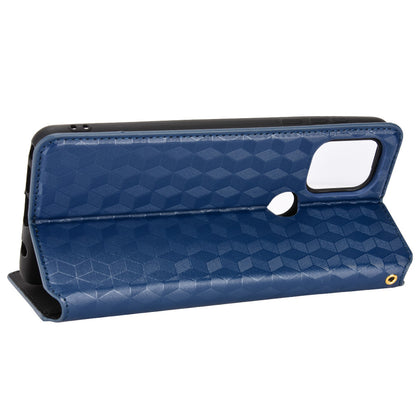 Cell Phone Case for Motorola Moto G Stylus 5G (2021), Imprinted Rhombus Pattern PU Leather Stand Magnetic Auto Closure Wallet Phone Shell