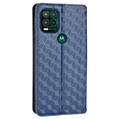 Cell Phone Case for Motorola Moto G Stylus 5G (2021), Imprinted Rhombus Pattern PU Leather Stand Magnetic Auto Closure Wallet Phone Shell