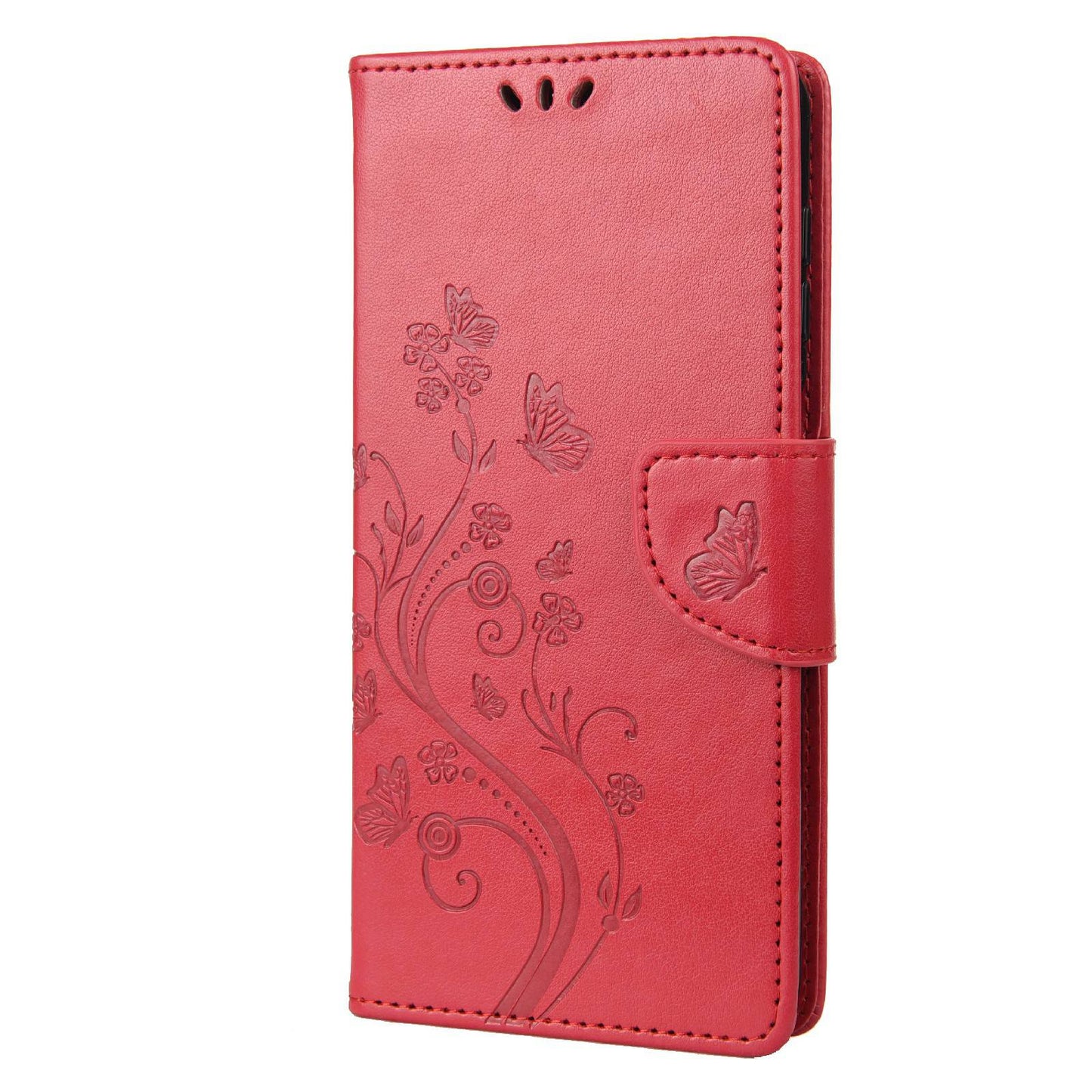 For Motorola Moto G52 4G PU Leather Imprinted Butterfly Flower Pattern Case Wrist Strap Stand Magnetic Closure Wallet Book Flip Cover