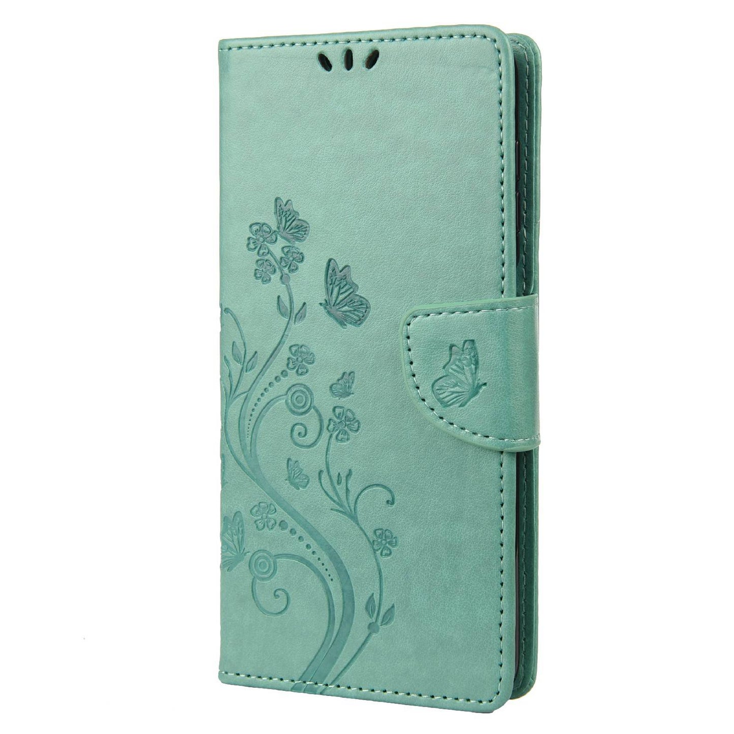 For Motorola Moto G52 4G PU Leather Imprinted Butterfly Flower Pattern Case Wrist Strap Stand Magnetic Closure Wallet Book Flip Cover