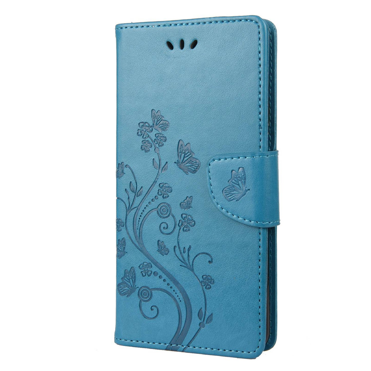For Motorola Moto G52 4G PU Leather Imprinted Butterfly Flower Pattern Case Wrist Strap Stand Magnetic Closure Wallet Book Flip Cover