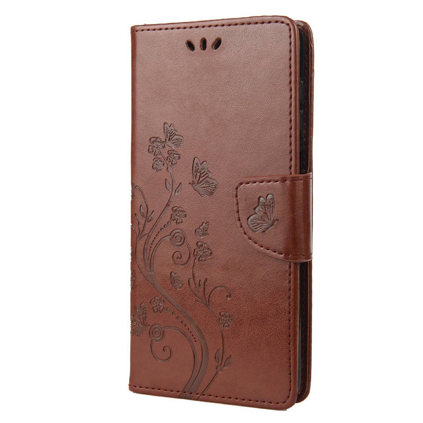 For Motorola Moto G52 4G PU Leather Imprinted Butterfly Flower Pattern Case Wrist Strap Stand Magnetic Closure Wallet Book Flip Cover