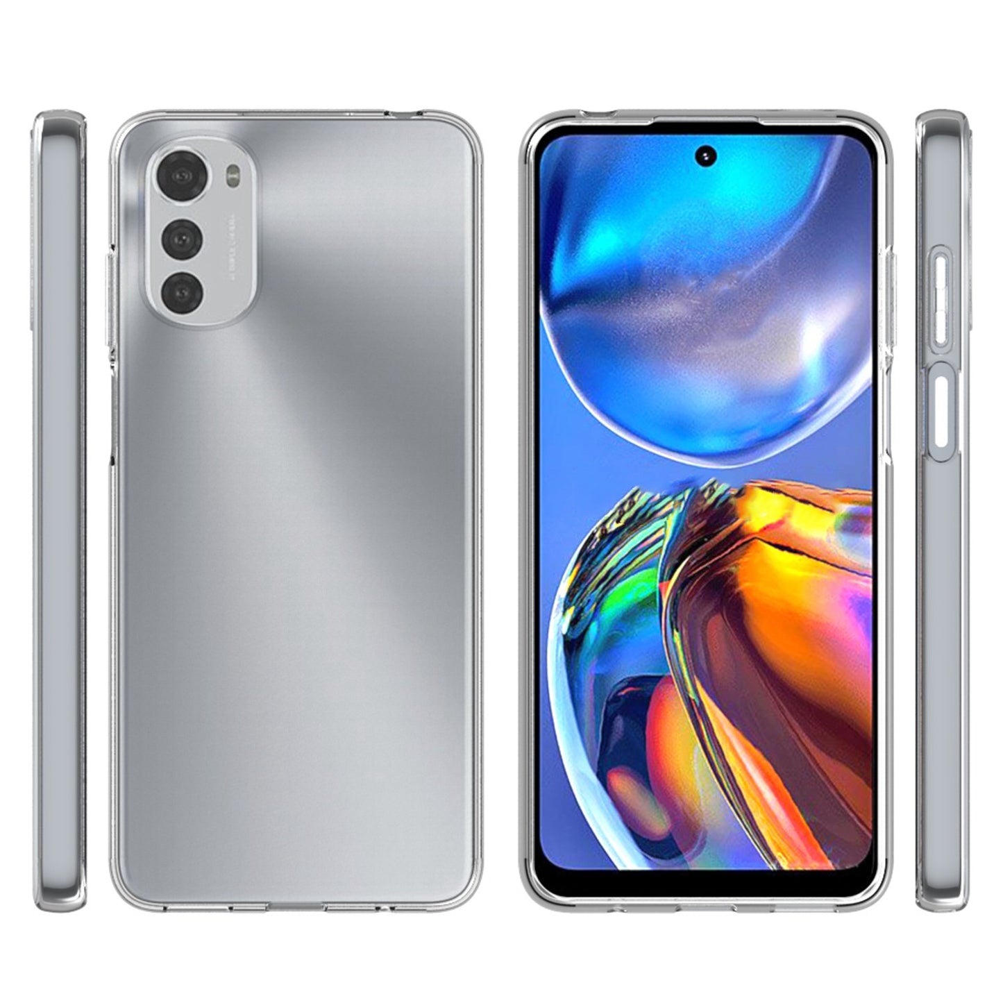 10Pcs/Pack Clear TPU Phone Case for Motorola Moto E32, Inner Watermark-Free Shockproof Soft Durable Back Cover