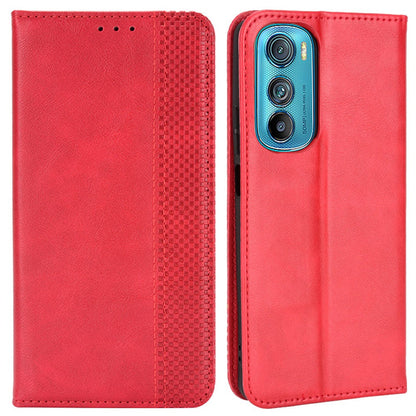 Retro Surface Auto-Absorbed Leather Phone Cover for Motorola Edge 30, Folio Flip Wallet Folding Stand Case Phone Accessory
