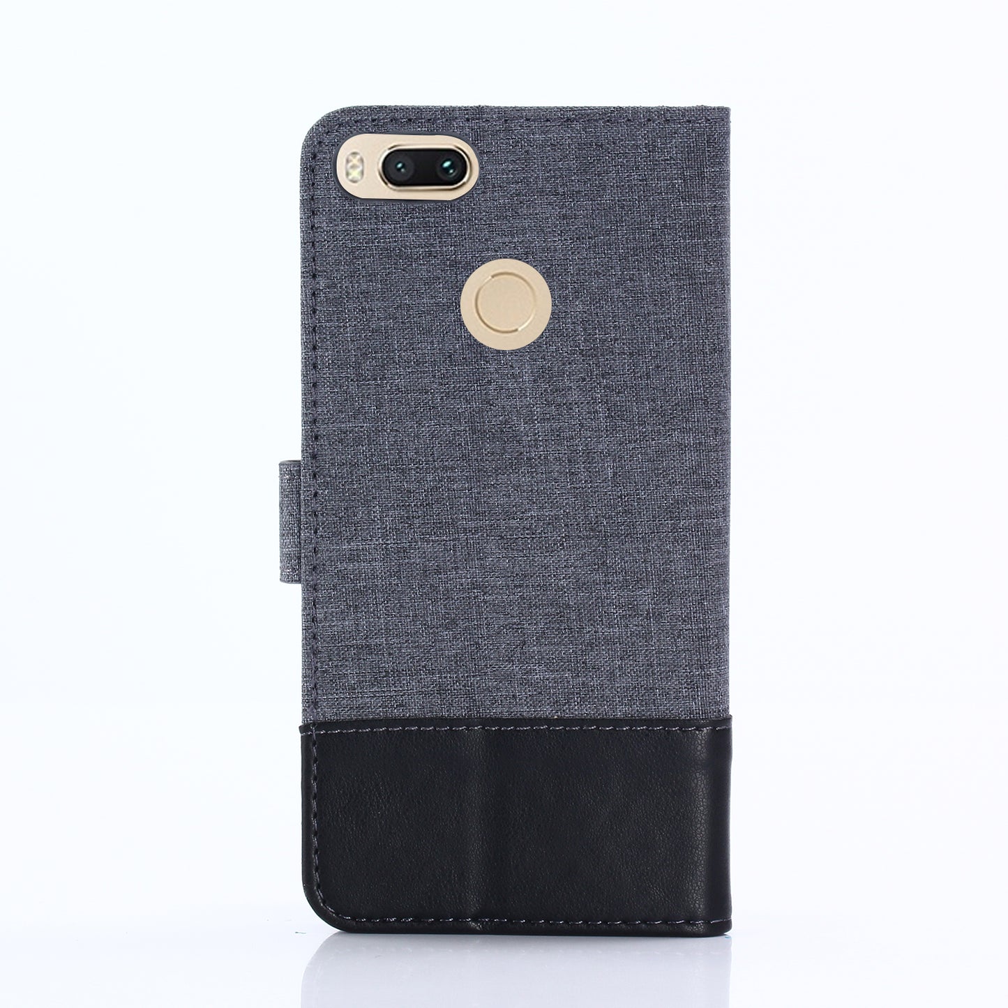 MUXMA PU Leather Canvas Splicing Wallet Stand Case for Xiaomi Mi A1 / 5X