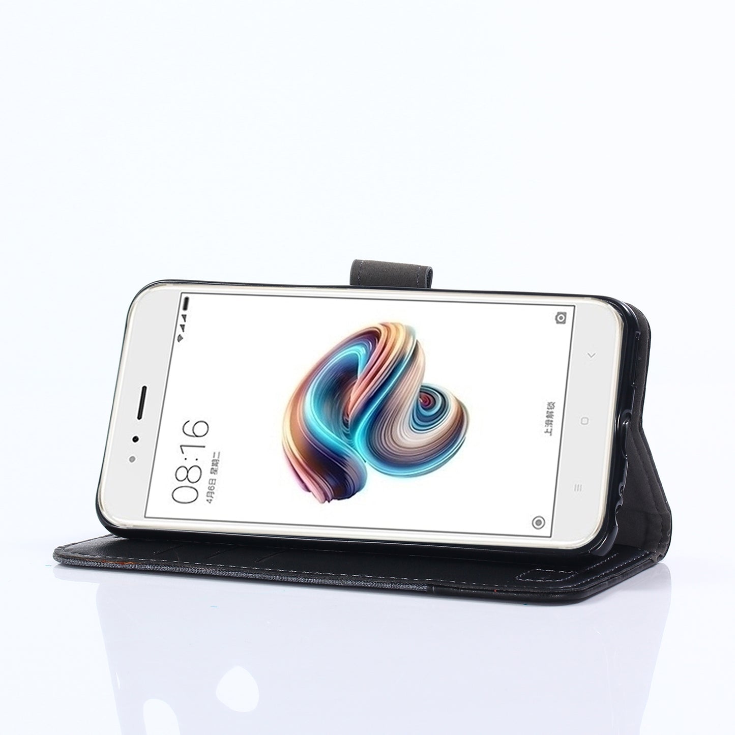 MUXMA PU Leather Canvas Splicing Wallet Stand Case for Xiaomi Mi A1 / 5X