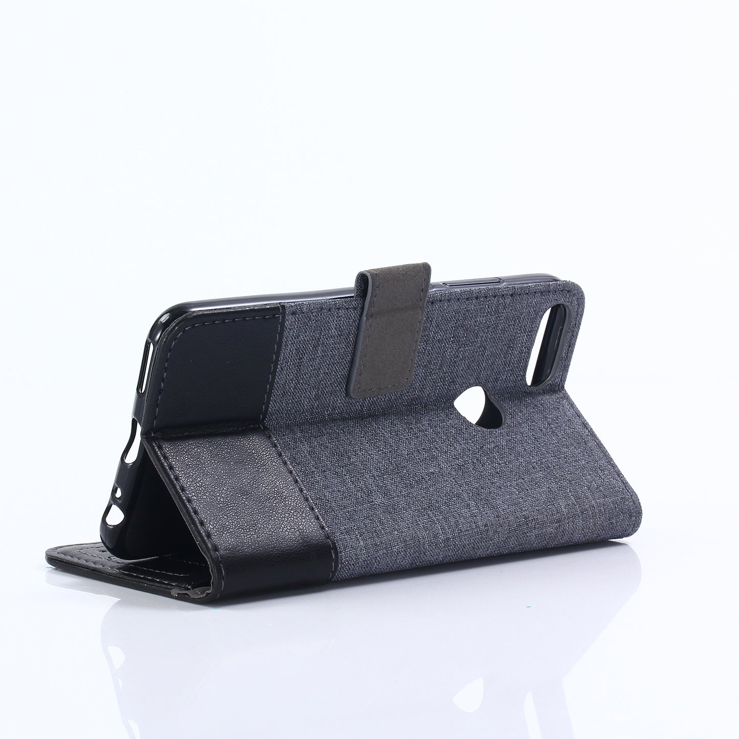 MUXMA PU Leather Canvas Splicing Wallet Stand Case for Xiaomi Mi A1 / 5X