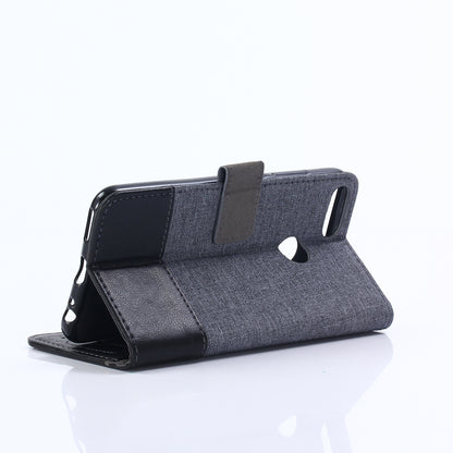 MUXMA PU Leather Canvas Splicing Wallet Stand Case for Xiaomi Mi A1 / 5X