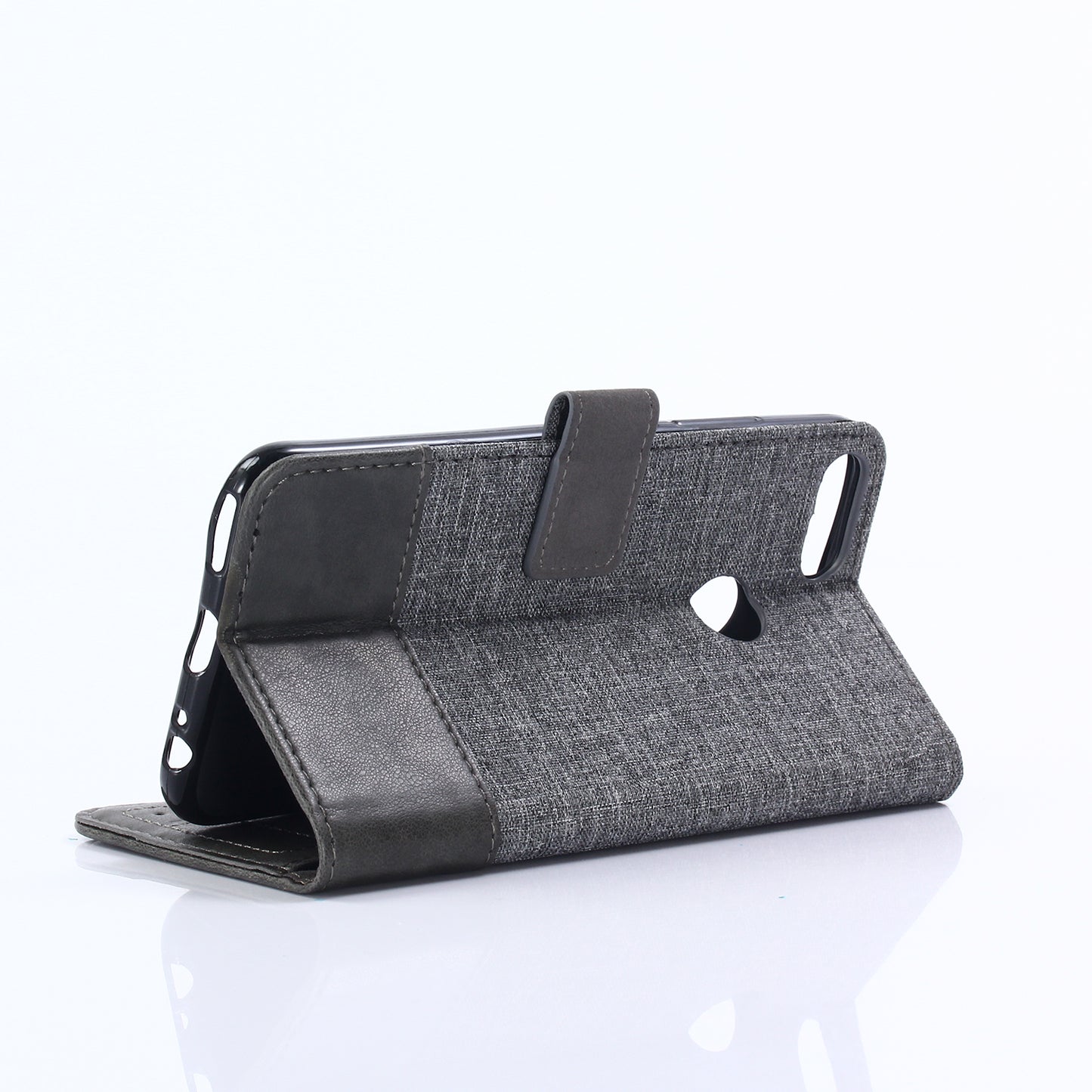 MUXMA PU Leather Canvas Splicing Wallet Stand Case for Xiaomi Mi A1 / 5X