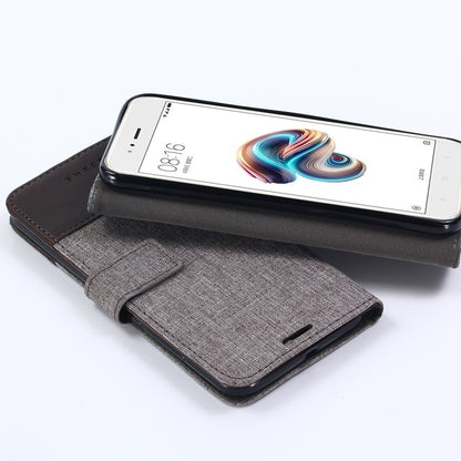 MUXMA PU Leather Canvas Splicing Wallet Stand Case for Xiaomi Mi A1 / 5X