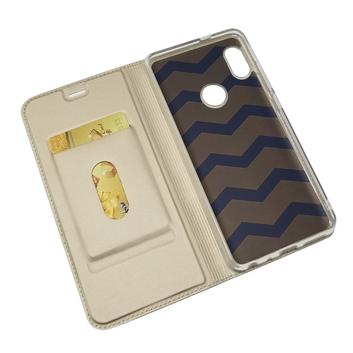 Magnetic Adsorption Leather Card Holder Case for Xiaomi Mi A2 / Mi 6X