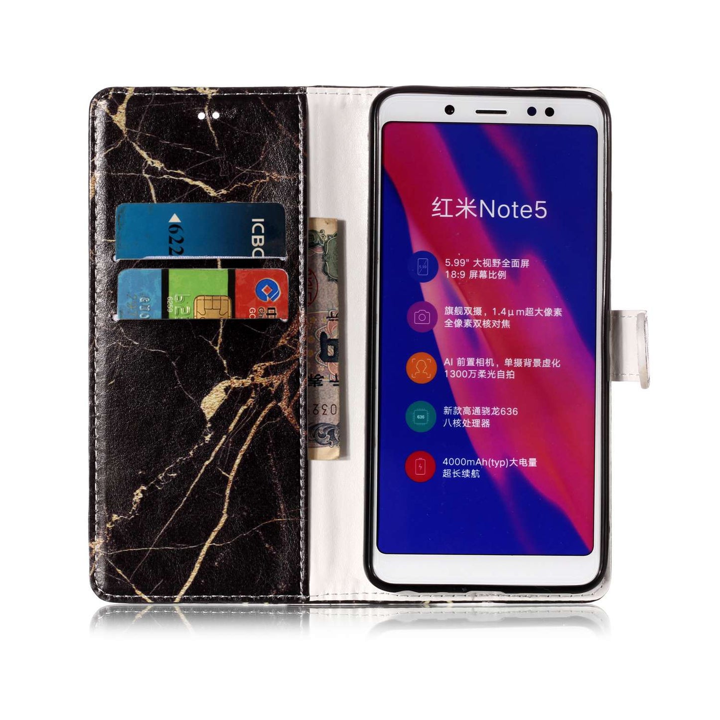 Pattern Printing Wallet Stand Leather Case for Xiaomi Redmi Note 5 Pro (Dual Camera) / Redmi Note 5 (China)