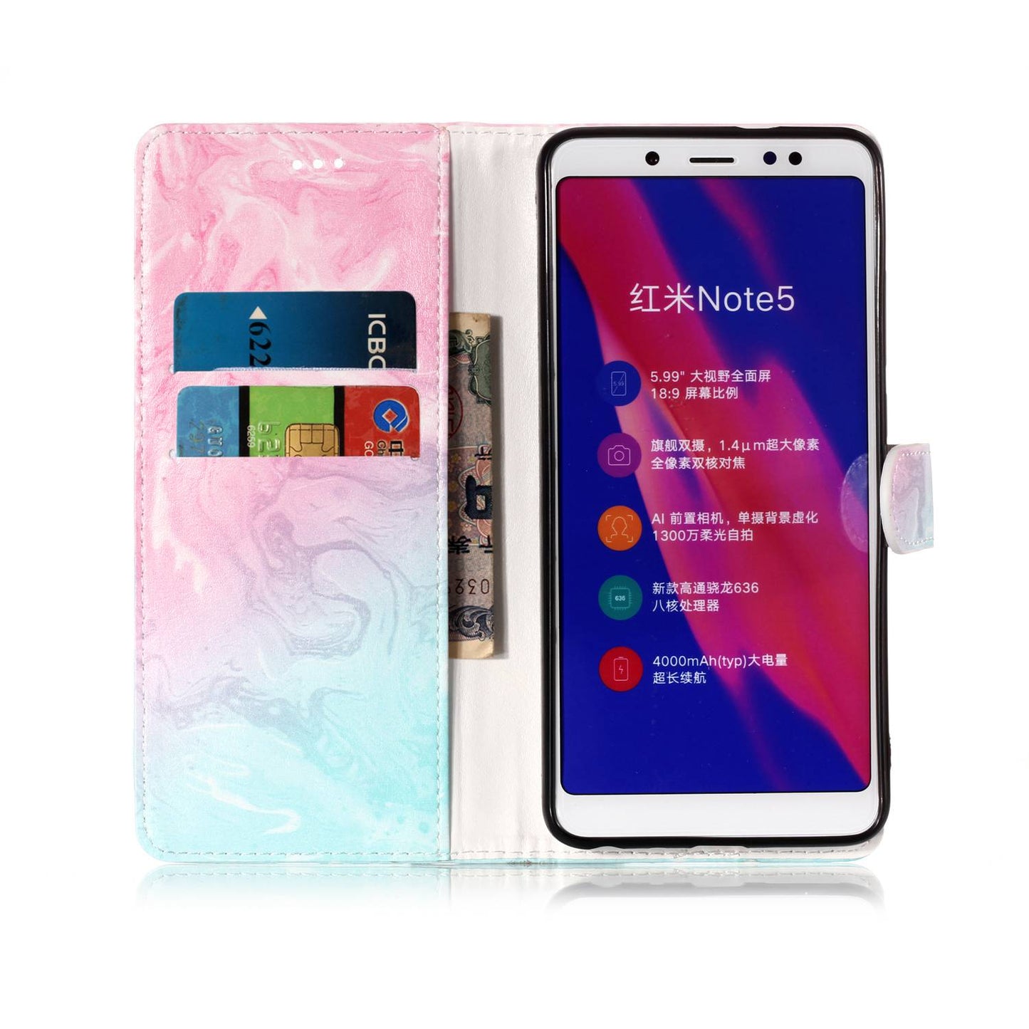 Pattern Printing Wallet Stand Leather Case for Xiaomi Redmi Note 5 Pro (Dual Camera) / Redmi Note 5 (China)