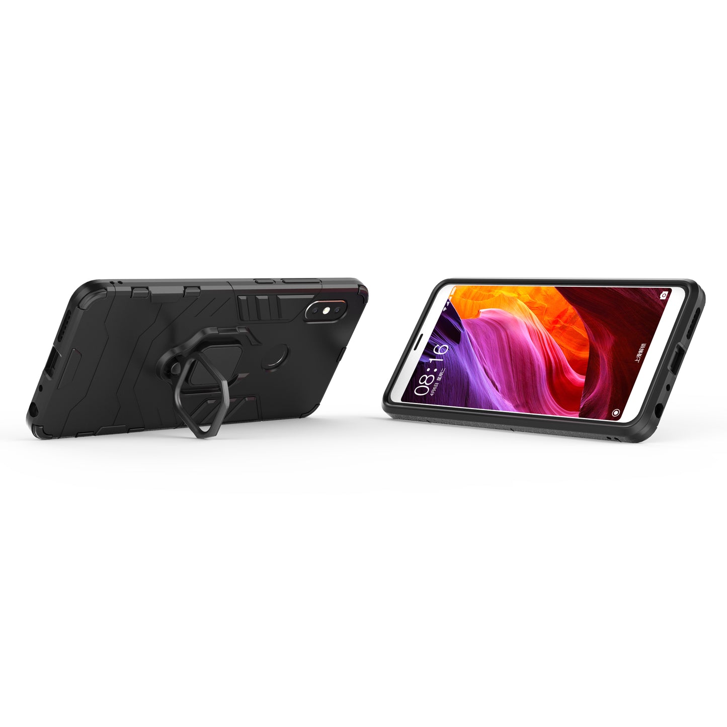 TPU + PC Hybrid Case with Finger Ring Kickstand for Xiaomi Redmi Note 5 Pro (Dual Camera) / Redmi Note 5 (China)