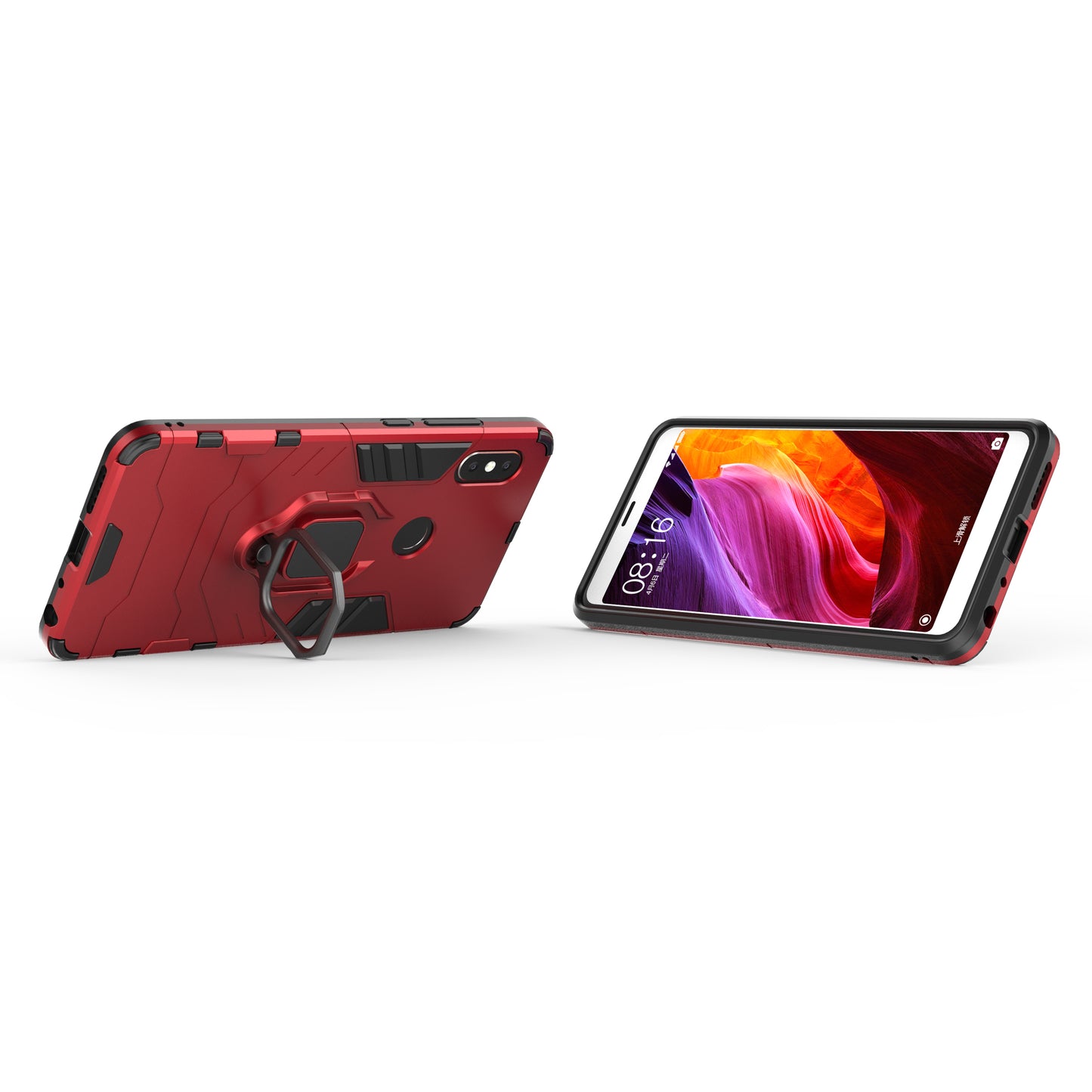 TPU + PC Hybrid Case with Finger Ring Kickstand for Xiaomi Redmi Note 5 Pro (Dual Camera) / Redmi Note 5 (China)