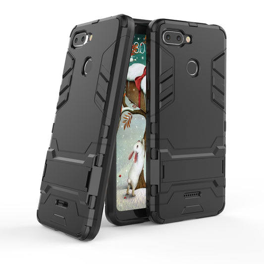 Cool Guard Plastic TPU Hybrid Case with Kickstand for Xiaomi Redmi 6 (Dual Camera: 12MP+5MP)