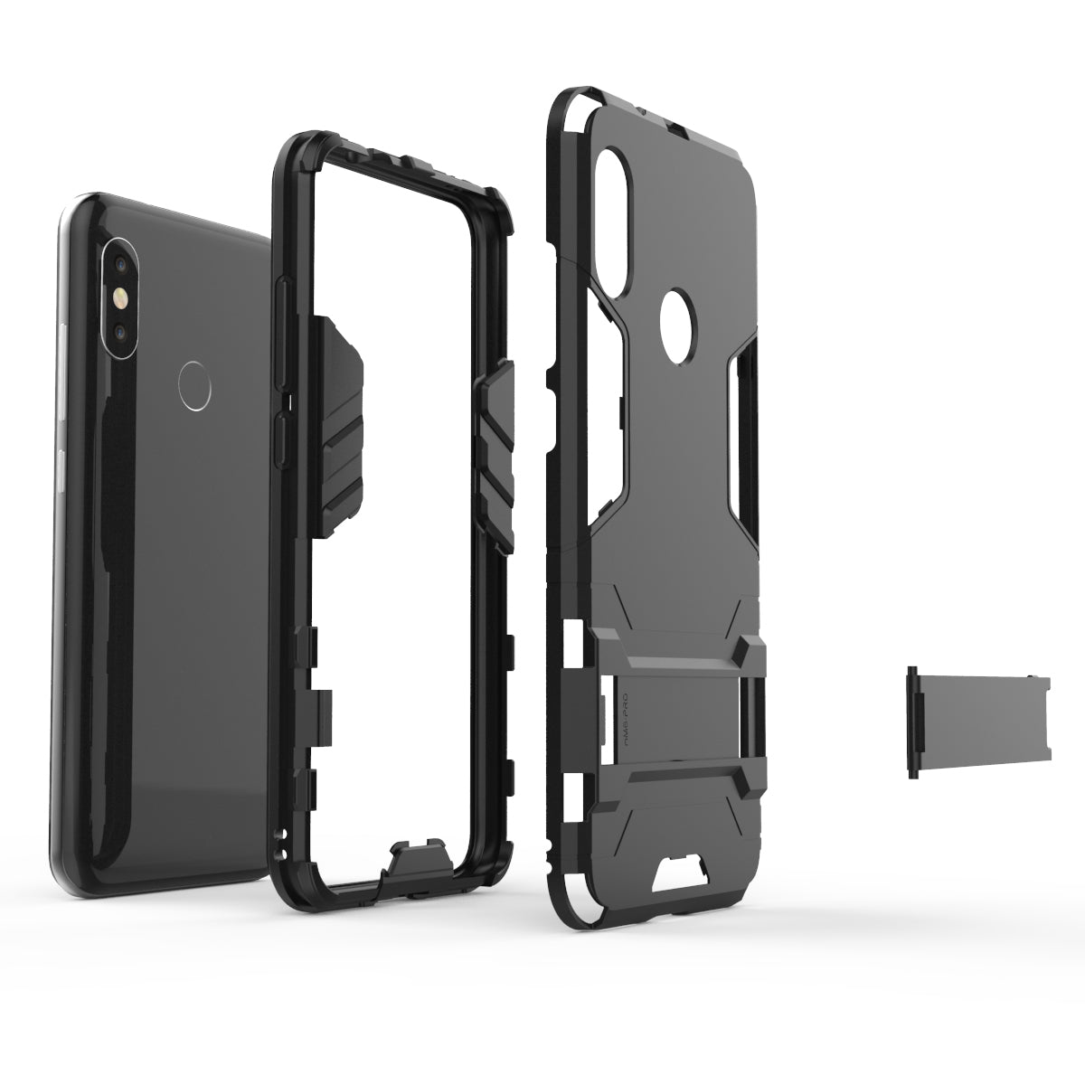 Shockproof PC + TPU Hybrid Kickstand Phone Casing Cover for Xiaomi Mi A2 Lite / Redmi 6 Pro