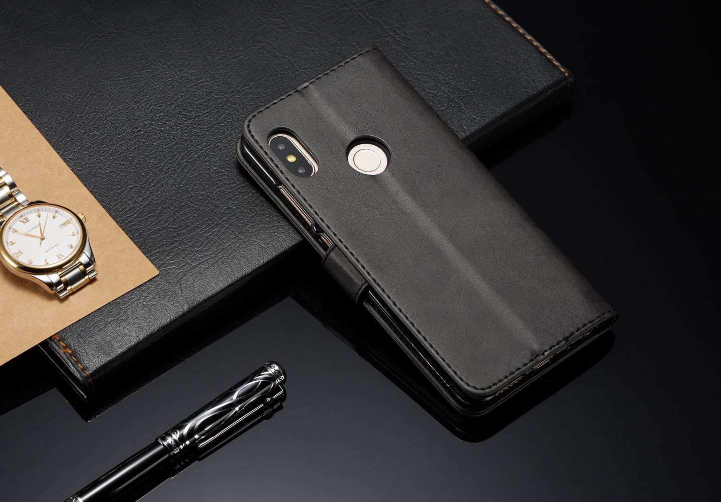 LC.IMEEKE Wallet Stand Leather Protective Case for Xiaomi Redmi Note 5 Pro (Dual Camera) / Redmi Note 5 (China)