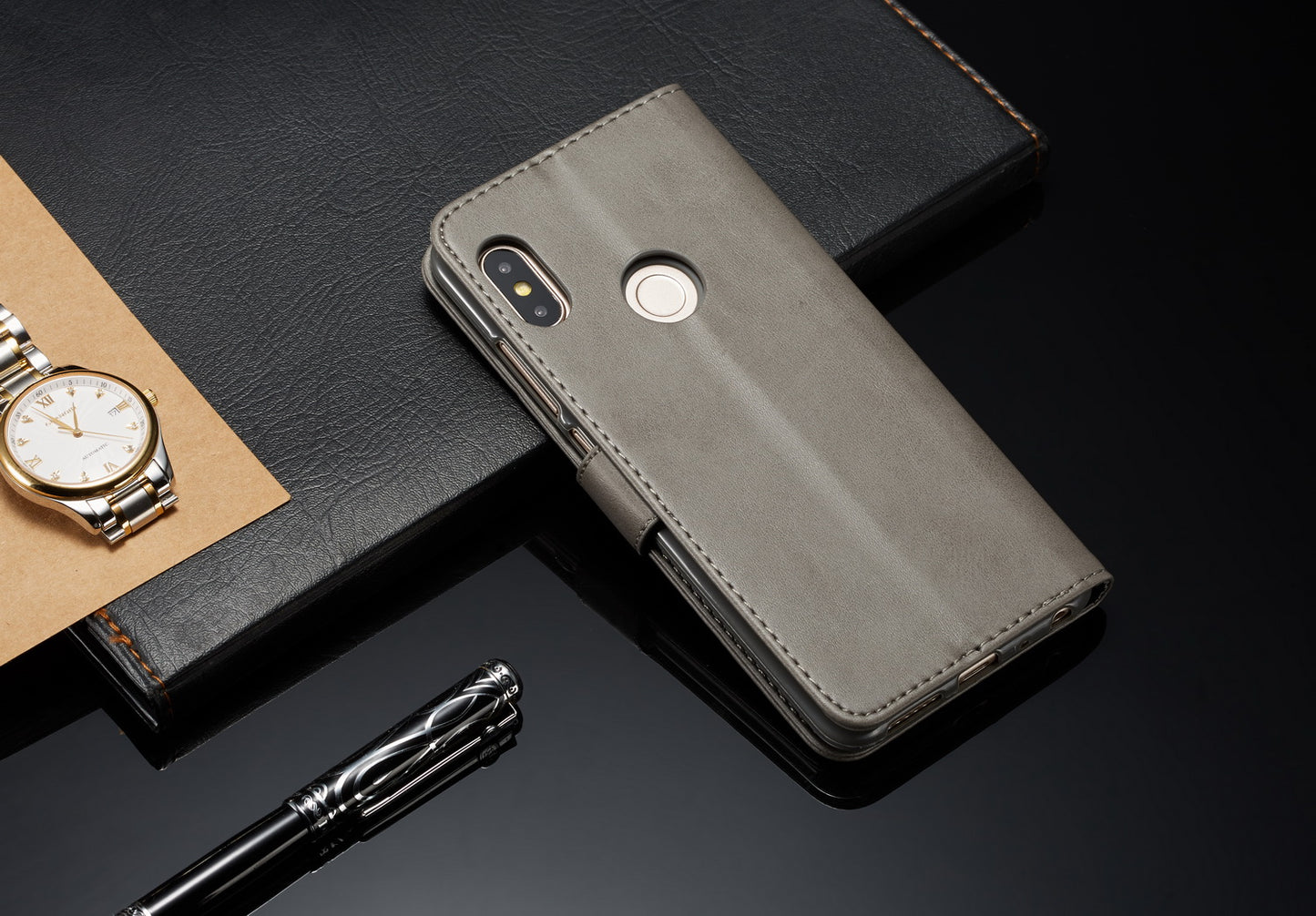 LC.IMEEKE Wallet Stand Leather Protective Case for Xiaomi Redmi Note 5 Pro (Dual Camera) / Redmi Note 5 (China)