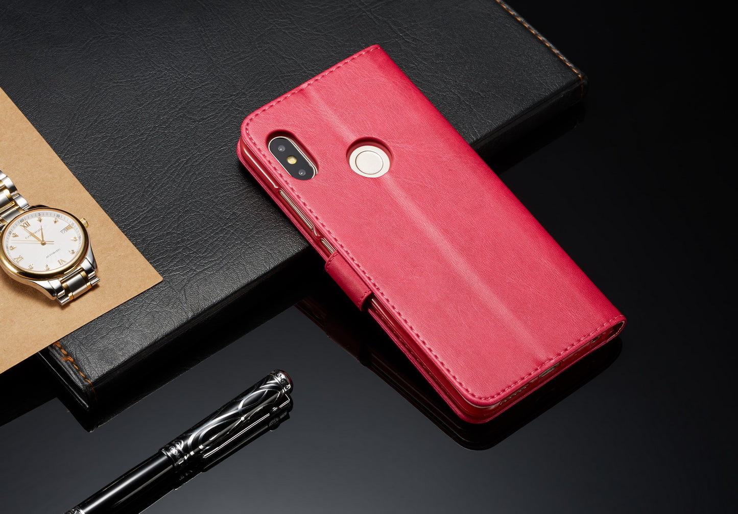 LC.IMEEKE Wallet Stand Leather Protective Case for Xiaomi Redmi Note 5 Pro (Dual Camera) / Redmi Note 5 (China)