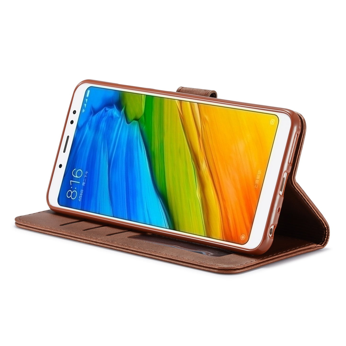 LC.IMEEKE Wallet Stand Leather Protective Case for Xiaomi Redmi Note 5 Pro (Dual Camera) / Redmi Note 5 (China)