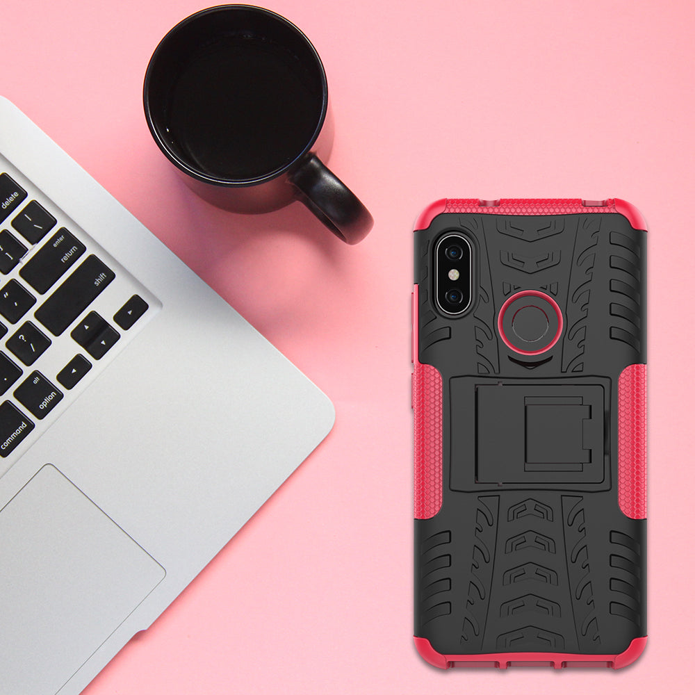 Anti-slip PC + TPU Hybrid Kickstand Case for Xiaomi Mi A2 Lite / Redmi 6 Pro