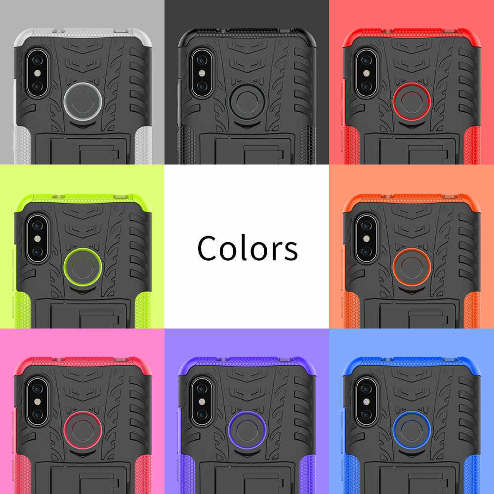 Anti-slip PC + TPU Hybrid Kickstand Case for Xiaomi Mi A2 Lite / Redmi 6 Pro