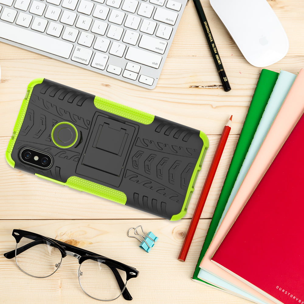 Anti-slip PC + TPU Hybrid Kickstand Case for Xiaomi Mi A2 Lite / Redmi 6 Pro