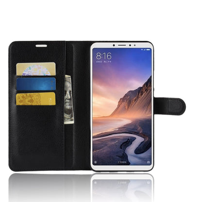 Litchi Skin Wallet Leather Stand Case for Xiaomi Mi Max 3