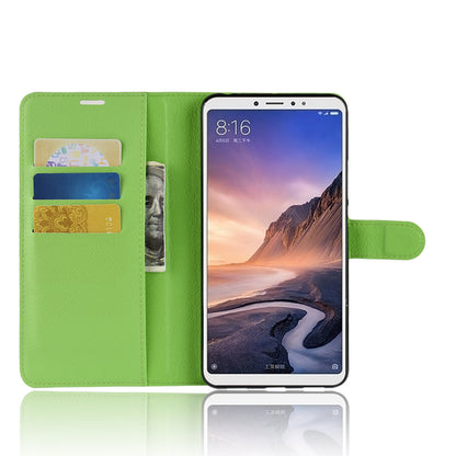 Litchi Skin Wallet Leather Stand Case for Xiaomi Mi Max 3