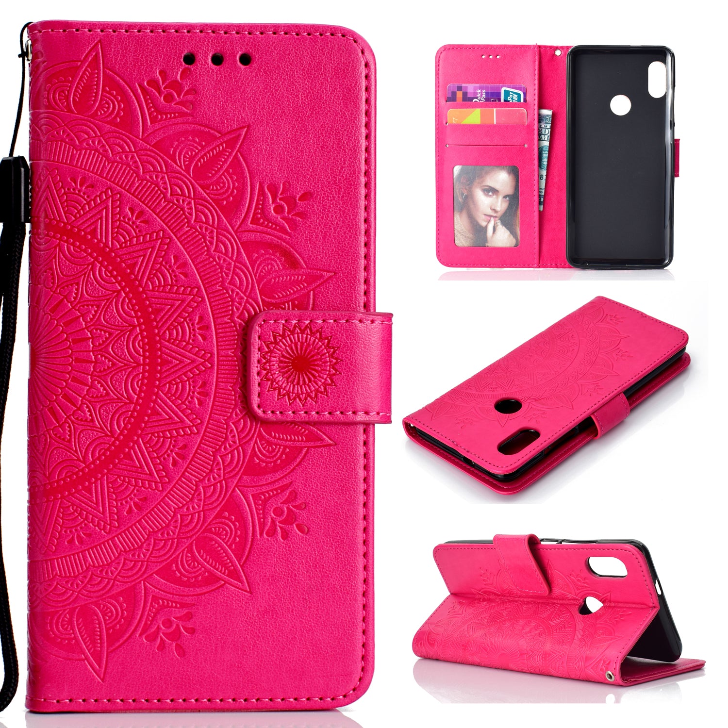Imprinted Mandala Pattern PU Leather Protection Mobile Phone Case for Xiaomi Redmi Note 5 Pro (Dual Camera) / Redmi Note 5 (China)