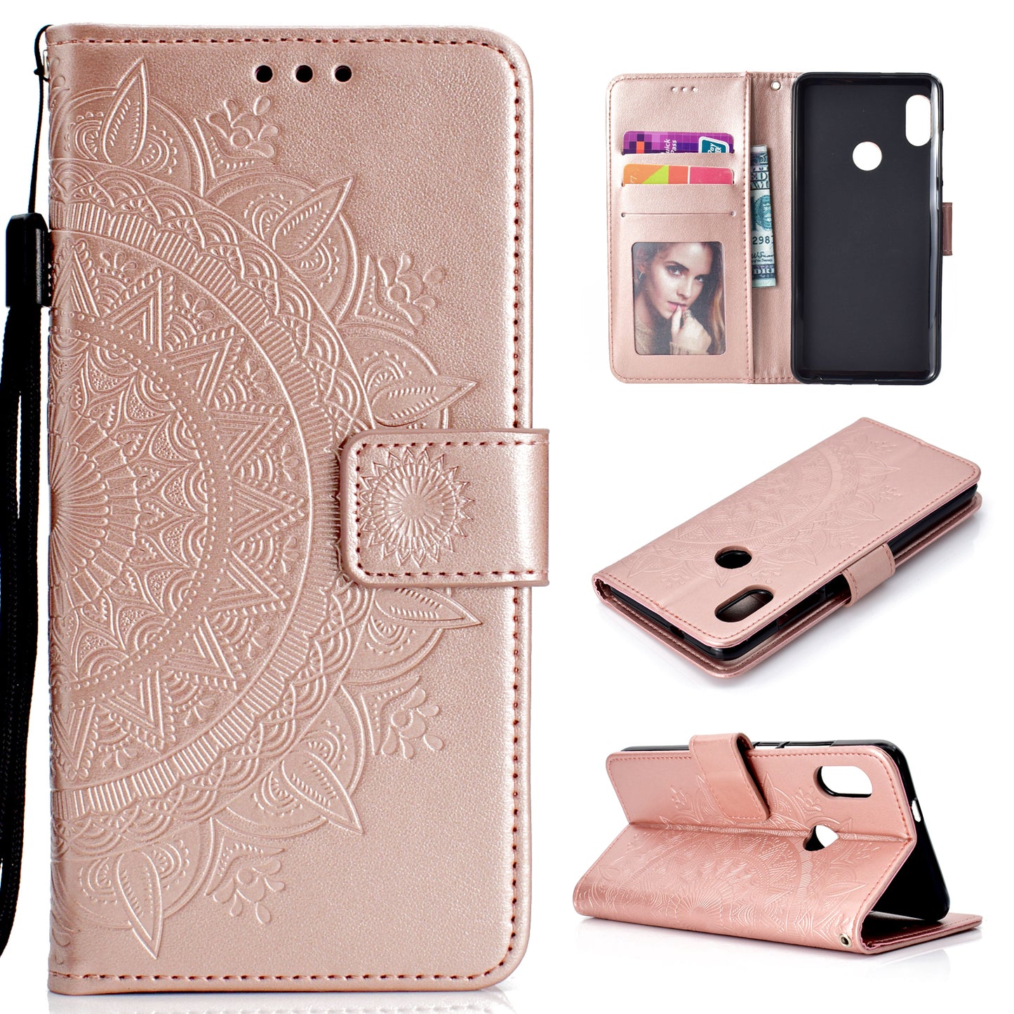Imprinted Mandala Pattern PU Leather Protection Mobile Phone Case for Xiaomi Redmi Note 5 Pro (Dual Camera) / Redmi Note 5 (China)