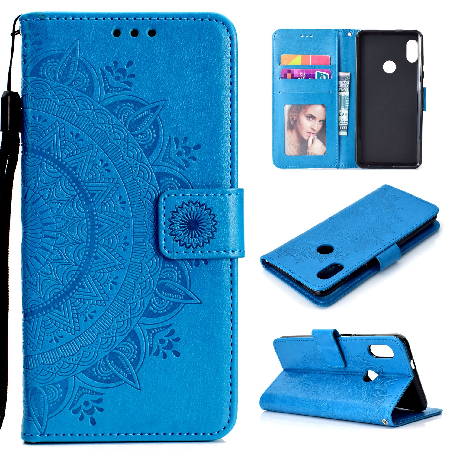 Imprinted Mandala Pattern PU Leather Protection Mobile Phone Case for Xiaomi Redmi Note 5 Pro (Dual Camera) / Redmi Note 5 (China)