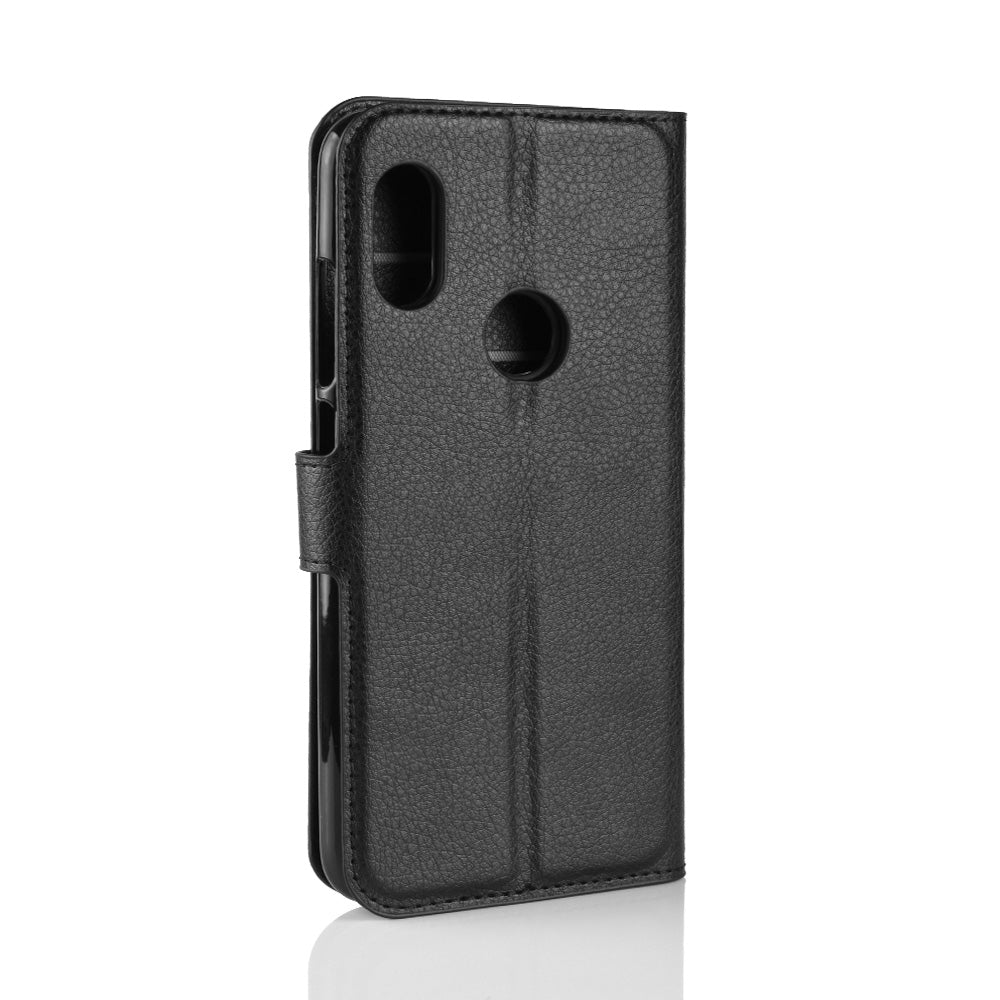 Litchi Texture Wallet Stand Leather Mobile Phone Case for Xiaomi Redmi Note 6 Pro