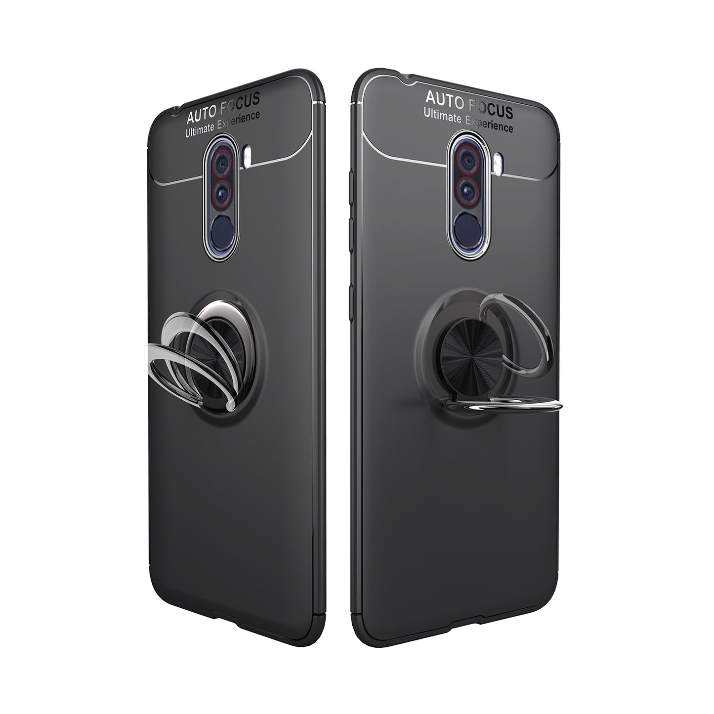 Finger Ring Kickstand TPU Phone Case for Xiaomi Pocophone F1 / Poco F1 (India) (Built-in Magnetic Metal Sheet)