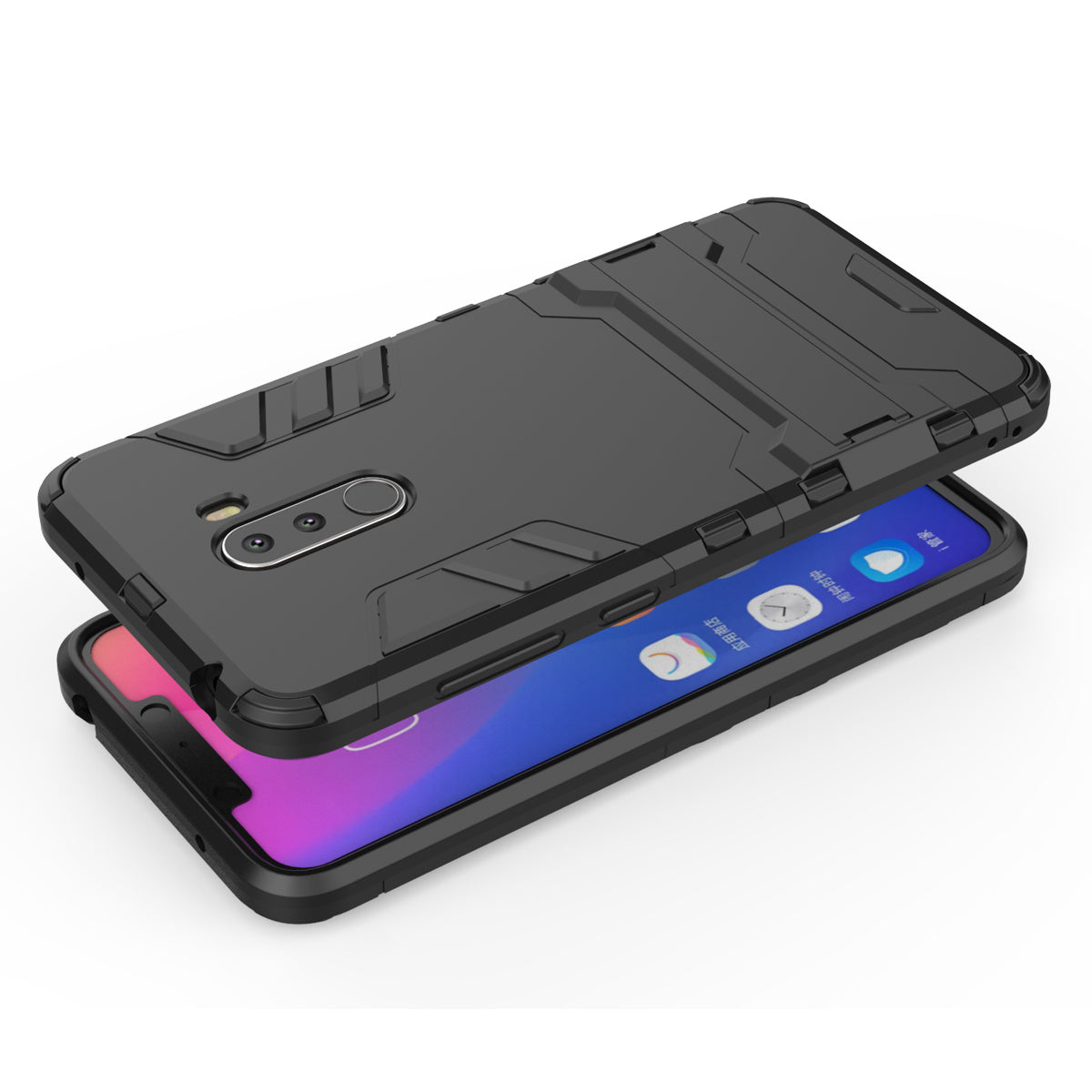 Cool Guard Plastic TPU Hybrid Case with Kickstand for Xiaomi Pocophone F1 / Poco F1 (India)