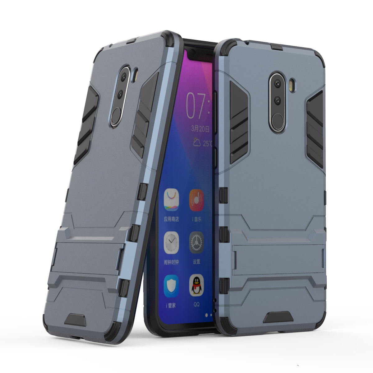 Cool Guard Plastic TPU Hybrid Case with Kickstand for Xiaomi Pocophone F1 / Poco F1 (India)