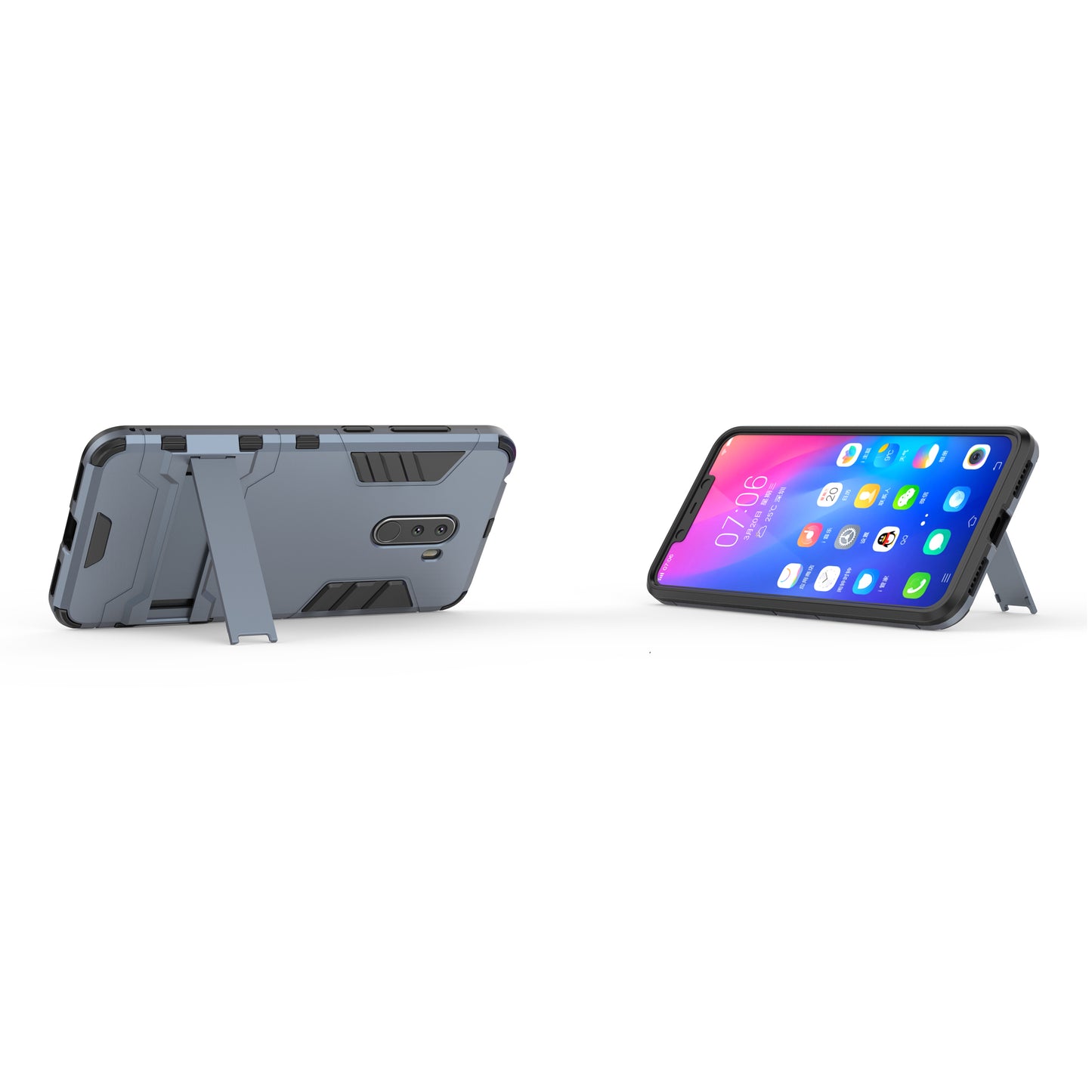 Cool Guard Plastic TPU Hybrid Case with Kickstand for Xiaomi Pocophone F1 / Poco F1 (India)