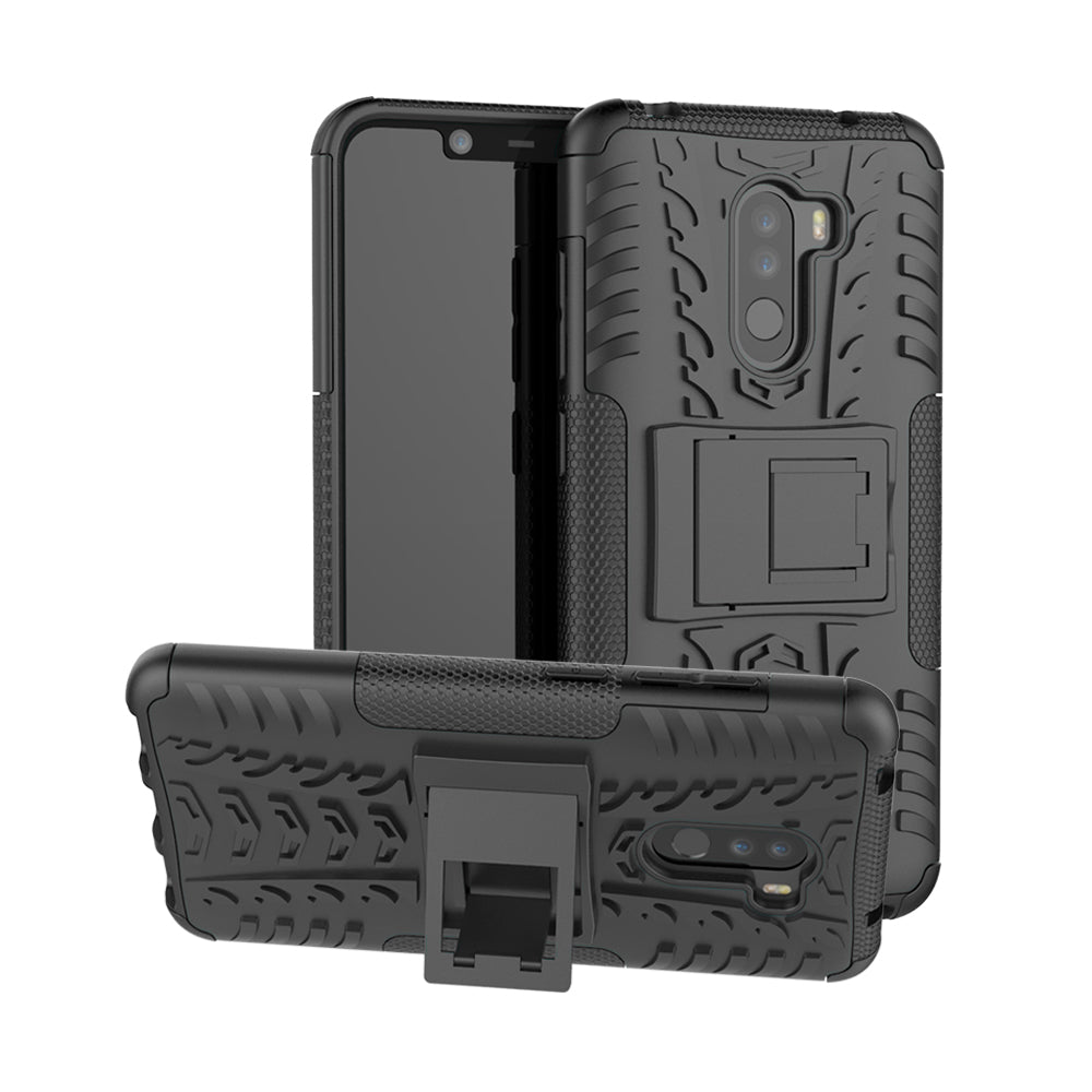 Anti-slip PC + TPU Hybrid Case with Kickstand for Xiaomi Pocophone F1 / Poco F1 in India