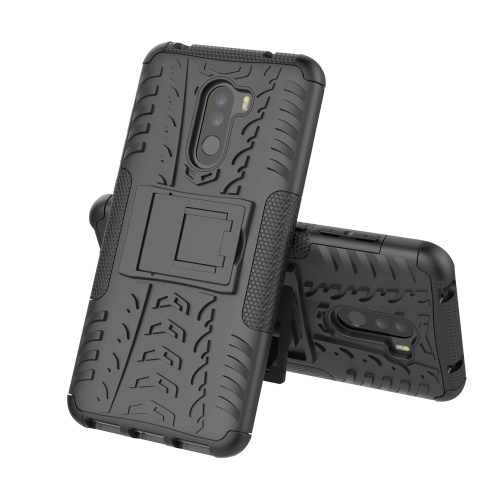 Anti-slip PC + TPU Hybrid Case with Kickstand for Xiaomi Pocophone F1 / Poco F1 in India