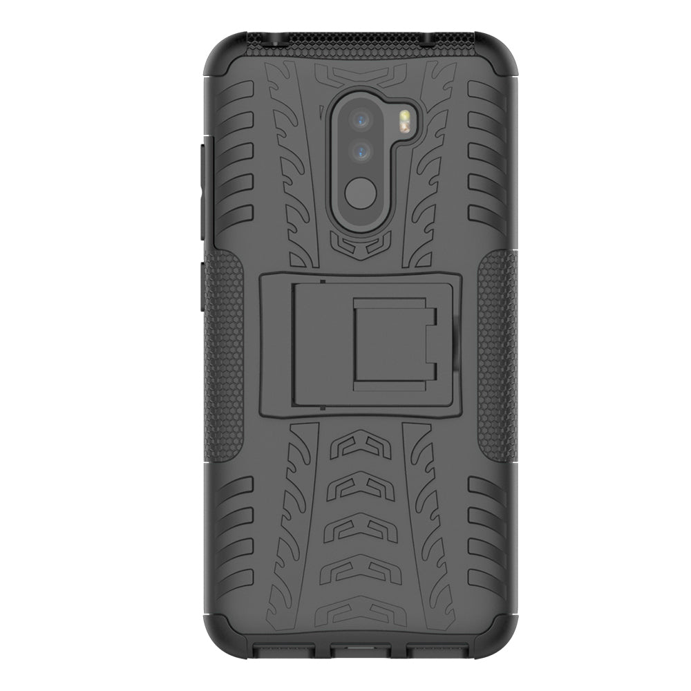 Anti-slip PC + TPU Hybrid Case with Kickstand for Xiaomi Pocophone F1 / Poco F1 in India