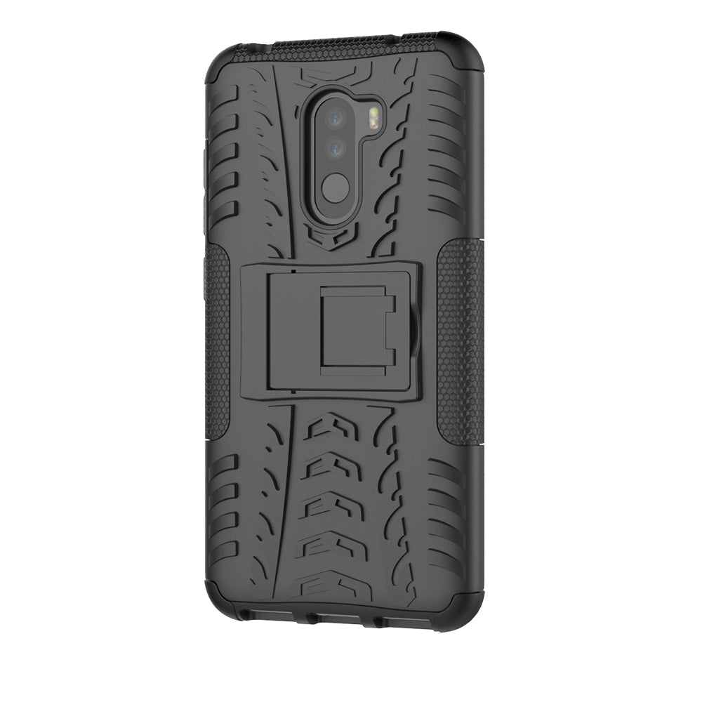Anti-slip PC + TPU Hybrid Case with Kickstand for Xiaomi Pocophone F1 / Poco F1 in India